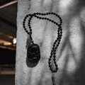 Obsidian Edelsteinkette – Motiv 2 Fische