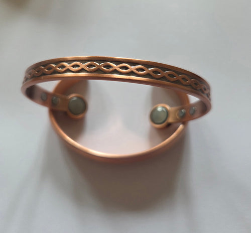 99,9% Kupferarmband mit 2 großen und 4 kleine Magneten