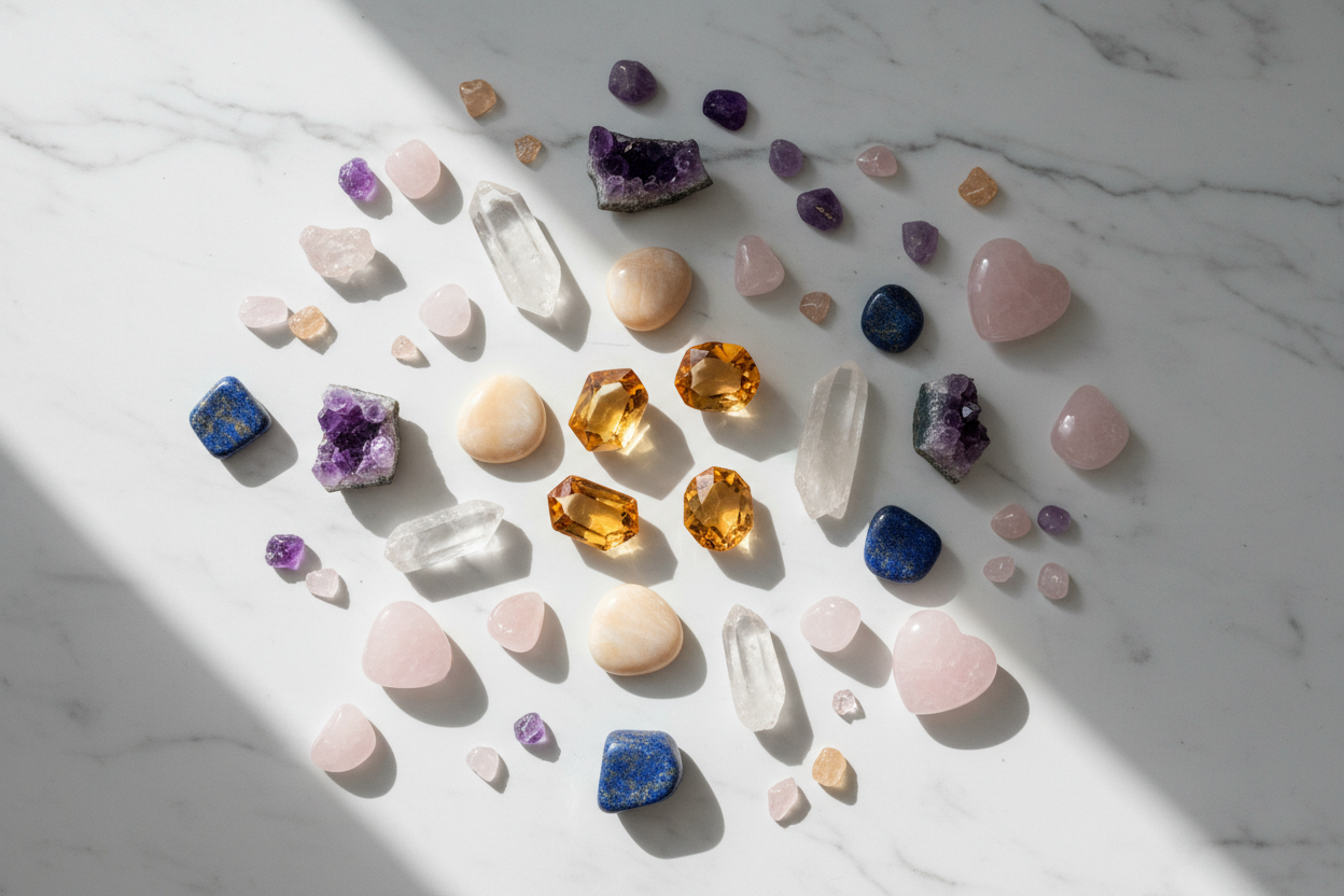 Healing Stones Flat Lay